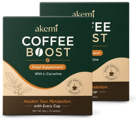 Two boxes of Akemi Coffee Boost